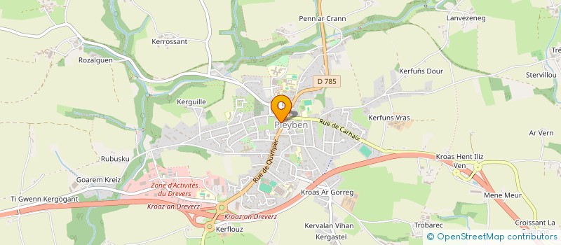 localisation de l'entreprise MADAME FRANCOISE KERGROACH  PLEYBEN
