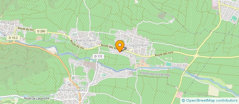 localisation de l'entreprise MADAME FRANCOISE KRETZ  KAYSERSBERG VIGNOBLE