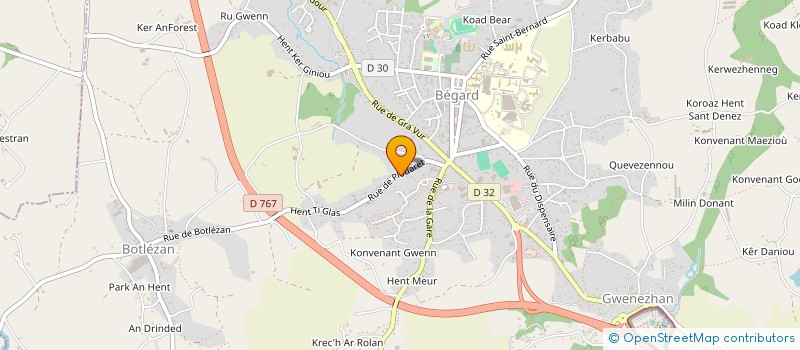 localisation de l'entreprise MADAME FRANCOISE L'HOSTIS  BEGARD