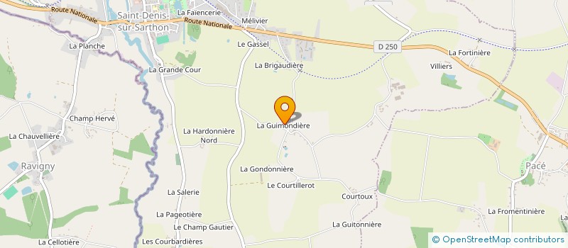 localisation de l'entreprise MADAME FRANCOISE LADIRAY à SAINT-DENIS-SUR-SARTHON