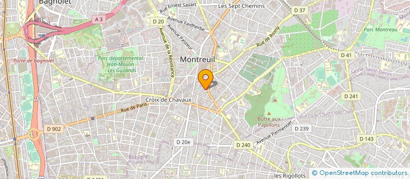 localisation de l'entreprise MADAME FRANCOISE LAFINE à MONTREUIL