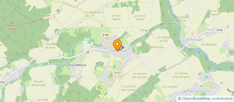 localisation de l'entreprise MADAME FRANCOISE LAUDE à THIESCOURT
