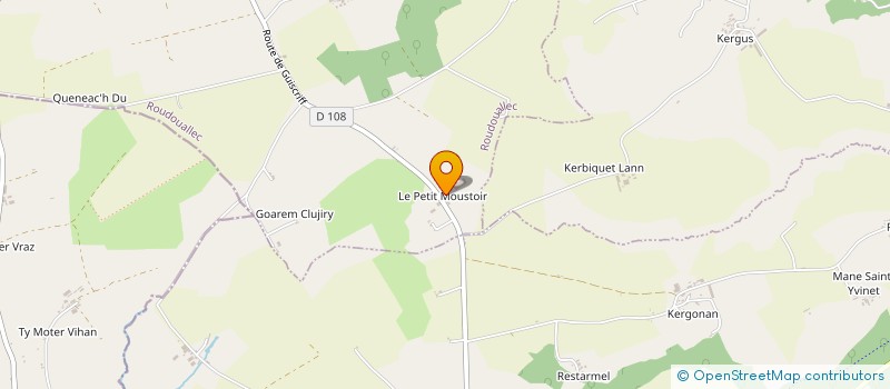 localisation de l'entreprise MADAME FRANCOISE LE CRAS  ROUDOUALLEC