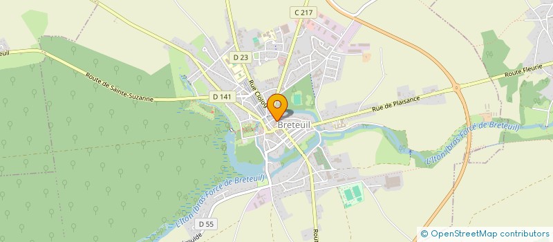 localisation de l'entreprise MADAME FRANCOISE LE FUR à BRETEUIL