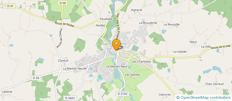 localisation de l'entreprise MADAME FRANCOISE LE PECULIER  SAINT-LAURENT-SUR-GORRE