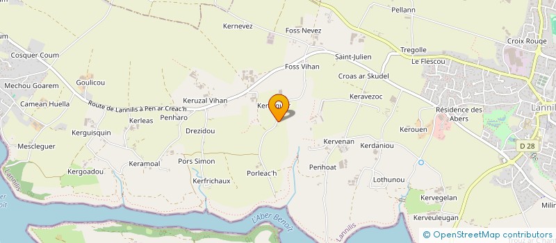 localisation de l'entreprise MADAME FRANCOISE LE ROY  LANNILIS