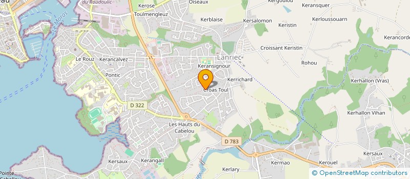 localisation de l'entreprise MADAME FRANCOISE LETELLIER  CONCARNEAU