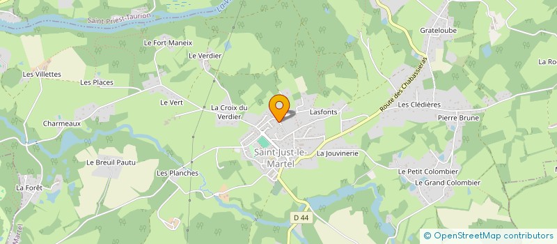 localisation de l'entreprise MADAME FRANCOISE LEYTERE à SAINT-JUST-LE-MARTEL