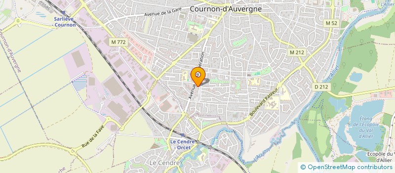 localisation de l'entreprise MADAME FRANCOISE LIEVAIN à COURNON-D'AUVERGNE