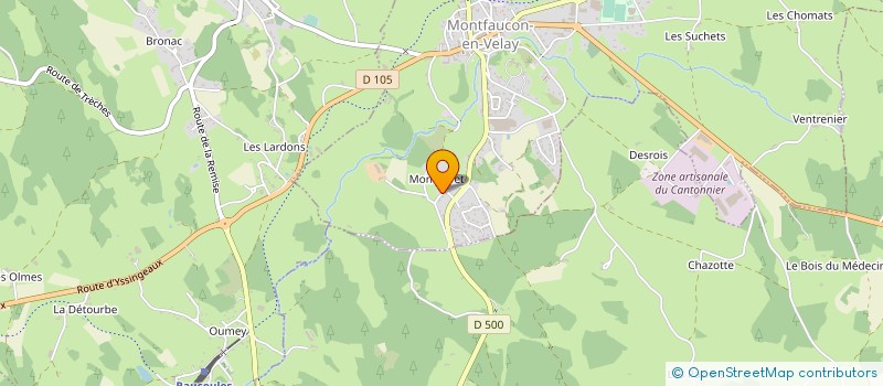 localisation de l'entreprise MADAME FRANCOISE LIOGIER à MONTFAUCON-EN-VELAY