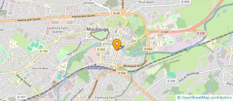 localisation de l'entreprise MADAME FRANCOISE MAGINET  MAUBEUGE