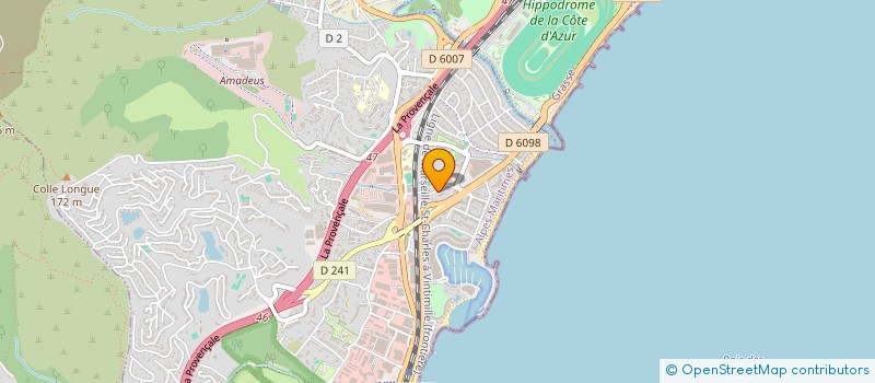 localisation de l'entreprise MADAME FRANCOISE MARTIN  VILLENEUVE-LOUBET