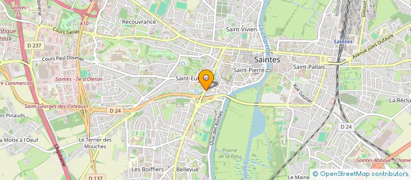 localisation de l'entreprise MADAME FRANCOISE MAUDUIT  SAINTES