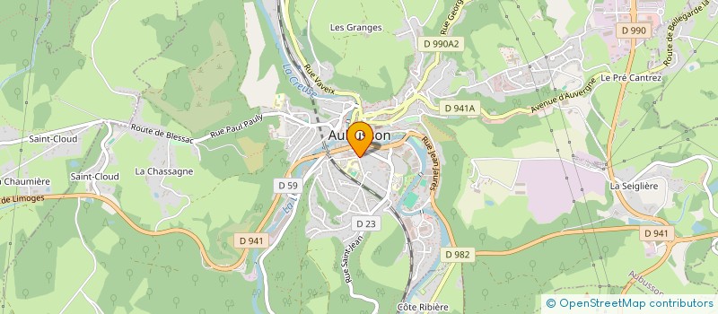 localisation de l'entreprise MADAME FRANCOISE MAURY à AUBUSSON