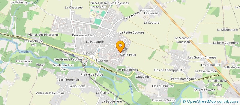 localisation de l'entreprise MADAME FRANCOISE MEIGNAN  ESVRES