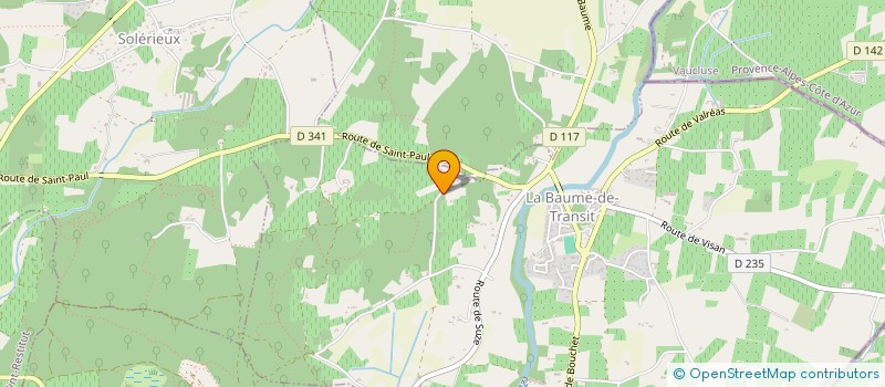 localisation de l'entreprise MADAME FRANCOISE MERIN  LA BAUME DE TRANSIT