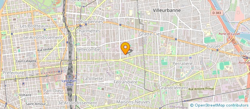 localisation de l'entreprise MADAME FRANCOISE MERIQUE à VILLEURBANNE
