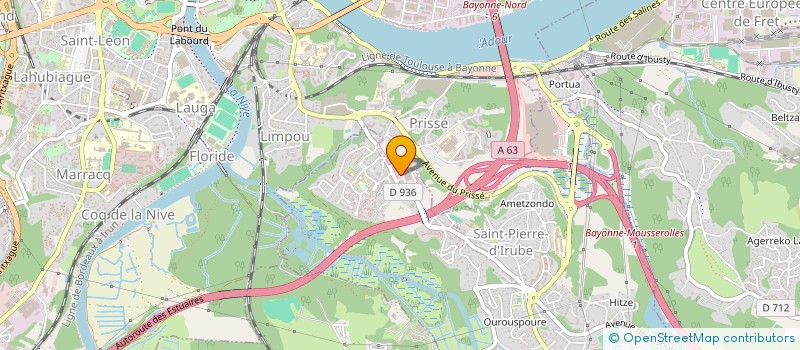 localisation de l'entreprise MADAME FRANCOISE MEUNIER  SAINT-PIERRE-D'IRUBE