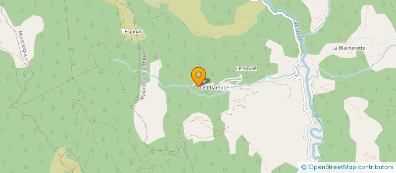 localisation de l'entreprise MADAME FRANCOISE MOSSET  MALARCE-SUR-LA-THINES