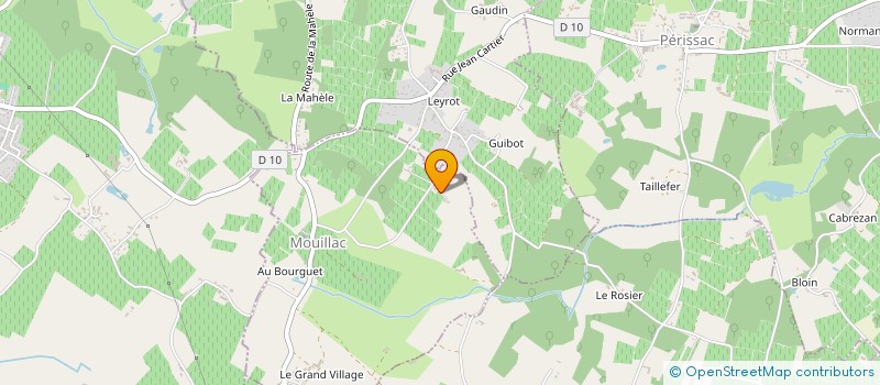 localisation de l'entreprise MADAME FRANCOISE MOTUT  MOUILLAC