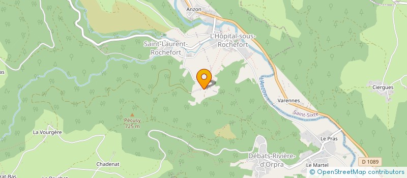 localisation de l'entreprise MADAME FRANCOISE MOURLEVAT  SAINT-LAURENT-ROCHEFORT