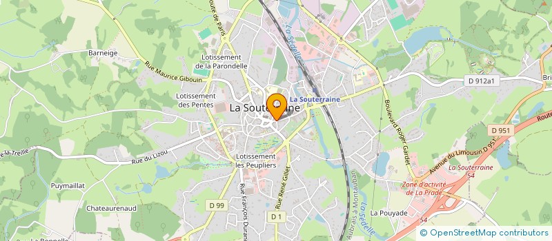 localisation de l'entreprise MADAME FRANCOISE MOUSNIER à LA SOUTERRAINE