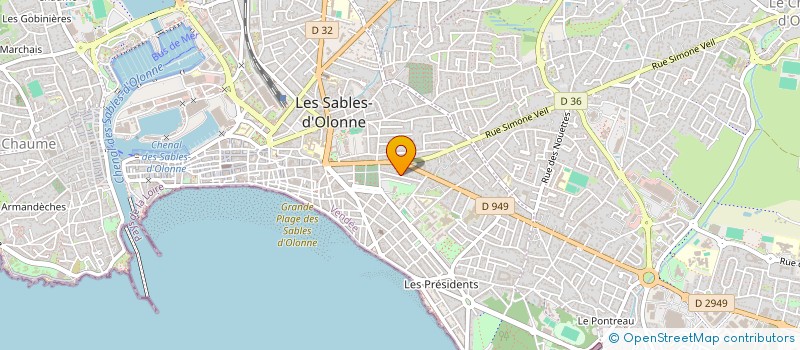 localisation de l'entreprise MADAME FRANCOISE PAJOT à LES SABLES D'OLONNE