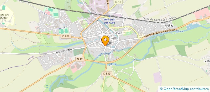 localisation de l'entreprise MADAME FRANCOISE PELLETIER  VERNEUIL D'AVRE ET D'ITON