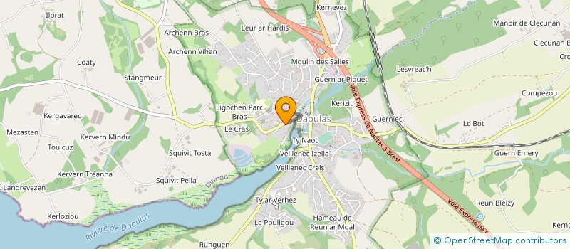 localisation de l'entreprise MADAME FRANCOISE PERENNEC  DAOULAS