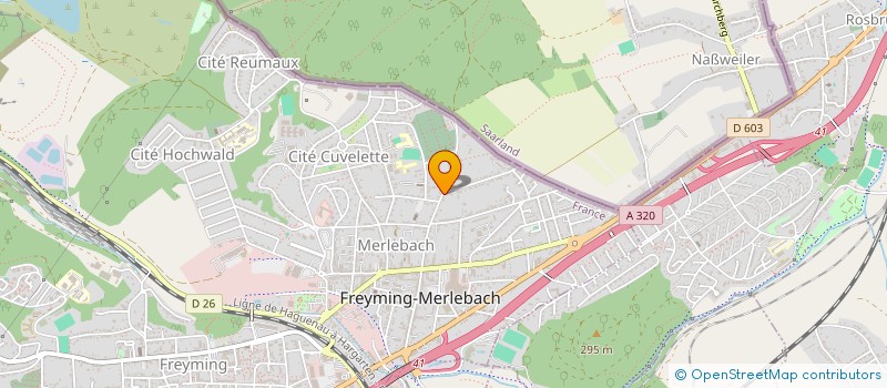 localisation de l'entreprise MADAME FRANCOISE PEREZ  FREYMING-MERLEBACH