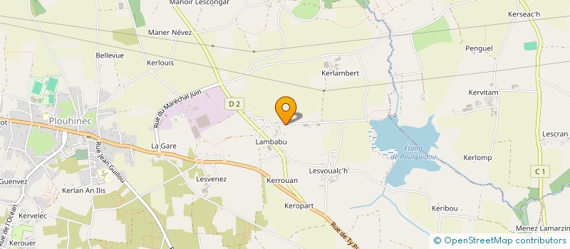 localisation de l'entreprise MADAME FRANCOISE PERON  PLOUHINEC