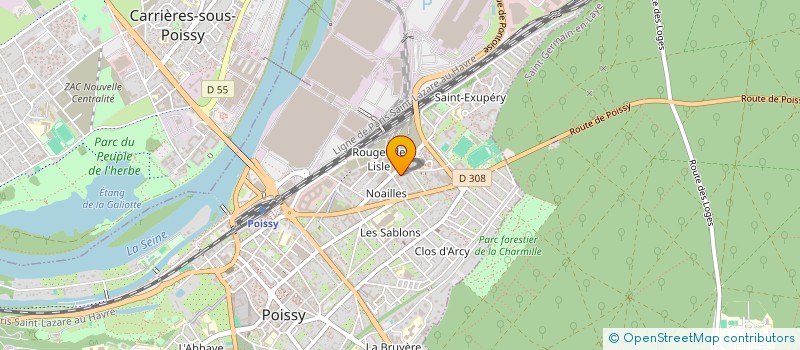 localisation de l'entreprise MADAME FRANCOISE PERRAUDIN  POISSY