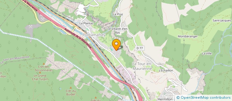 localisation de l'entreprise MADAME FRANCOISE PERRIER  LA TOUR-EN-MAURIENNE