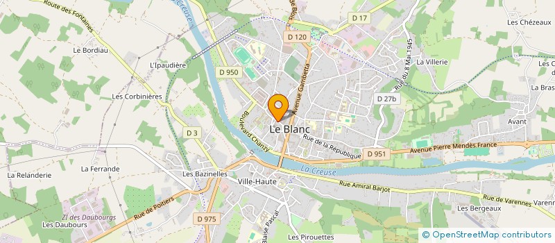 localisation de l'entreprise MADAME FRANCOISE PERROT à LE BLANC