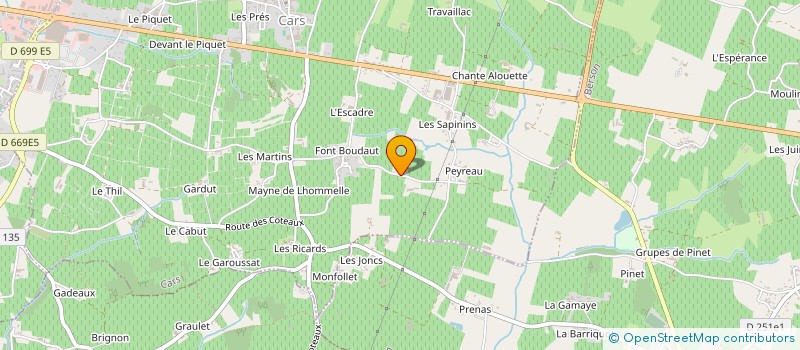 localisation de l'entreprise MADAME FRANCOISE PETITGAS  CARS