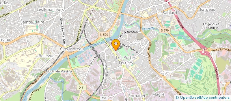 localisation de l'entreprise MADAME FRANCOISE PEYJOU à LIMOGES