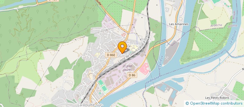 localisation de l'entreprise MADAME FRANCOISE PEYRET à LA VOULTE-SUR-RHONE