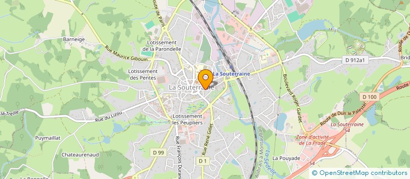 localisation de l'entreprise MADAME FRANCOISE PEZE à LA SOUTERRAINE