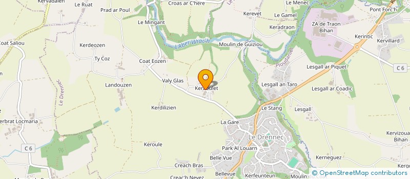 localisation de l'entreprise MADAME FRANCOISE PHILIPPOT  LE DRENNEC