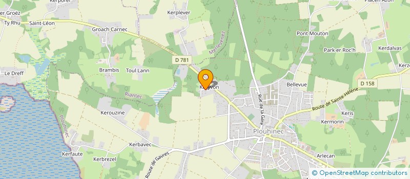 localisation de l'entreprise MADAME FRANCOISE PICHON-MARTIN  PLOUHINEC