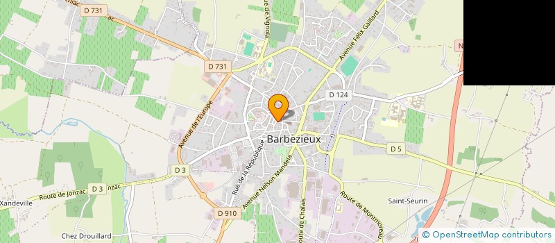 localisation de l'entreprise MADAME FRANCOISE PINAUD  BARBEZIEUX-SAINT-HILAIRE