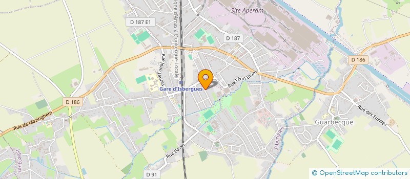 localisation de l'entreprise MADAME FRANCOISE PLANQUE  ISBERGUES