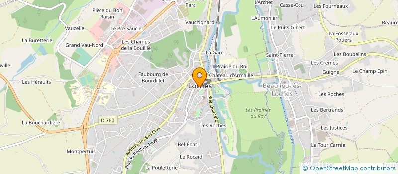 localisation de l'entreprise MADAME FRANCOISE PODEVIN  LOCHES