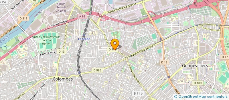 localisation de l'entreprise MADAME FRANCOISE POUPINEAU à COLOMBES