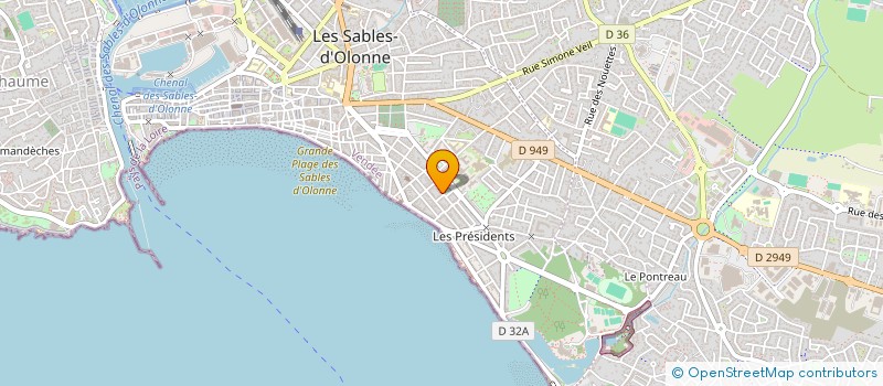 localisation de l'entreprise MADAME FRANCOISE RIOU à LES SABLES D'OLONNE