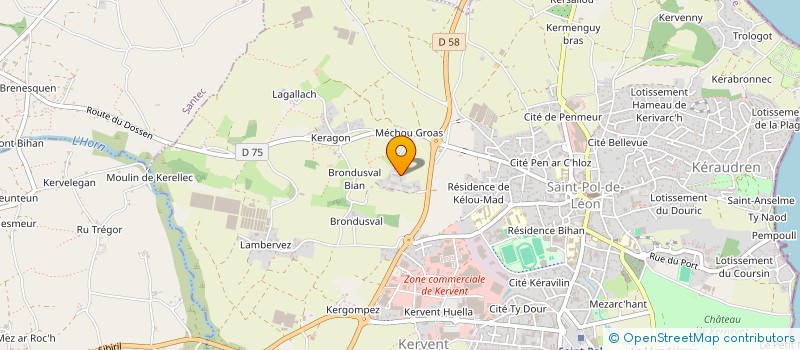 localisation de l'entreprise MADAME FRANCOISE RODRIGUES GONCALVES  SAINT-POL-DE-LEON