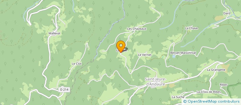 localisation de l'entreprise MADAME FRANCOISE ROUSSET  SAINT JEURE D'ANDAURE