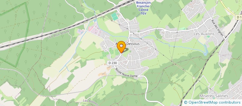 localisation de l'entreprise MADAME FRANCOISE ROUX  LES AUXONS