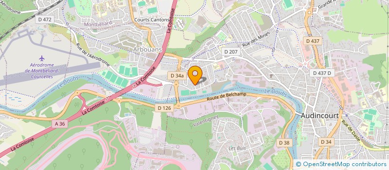 localisation de l'entreprise MADAME FRANCOISE SCHULTZ  AUDINCOURT