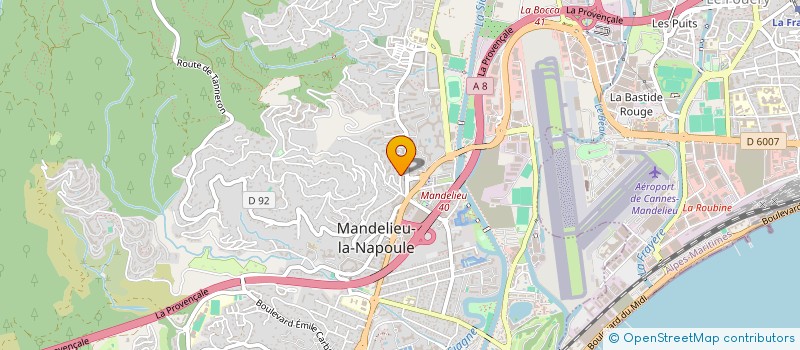 localisation de l'entreprise MADAME FRANCOISE SOURY  MANDELIEU-LA-NAPOULE